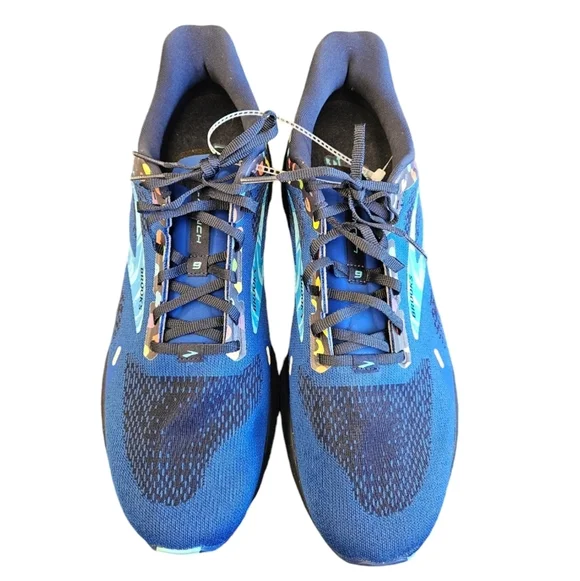 Brooks Mens Bowl O' Brooks Launch 9 Running Sneaker Blue NEW